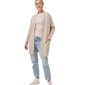 Pact Airplane Cardigan Organic Cotton L XL Heather Beige